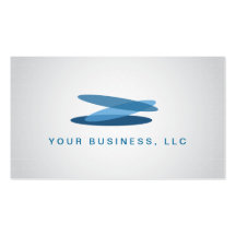 3 BLUE OVALS LOGO II Designer Business Card
