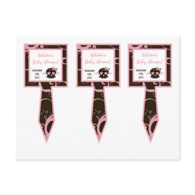 3 Cup Cake Picks Girl Pink Punk Rock Skull Flame by thepapergenius