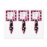3 Cup Cake Picks Pink Poodle Paris Eiffel Tower