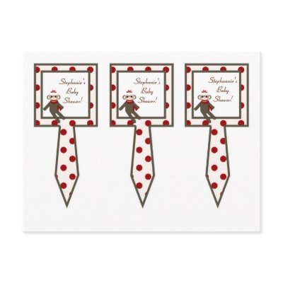 3 Cup Cake Picks Red Sock Monkey by AnnLeeDesigns
