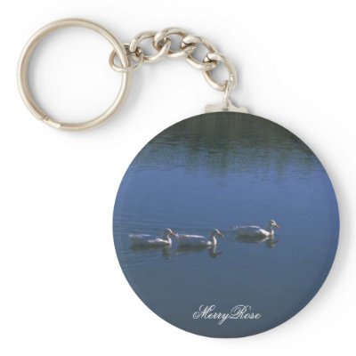 3 Cute Ducks In Water Keychains by MerryRose