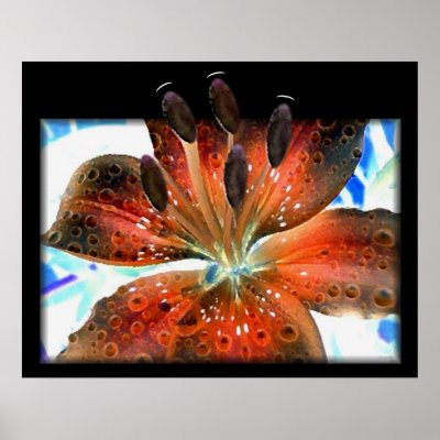 3-D Abstract Lilie Posters by kaps_images