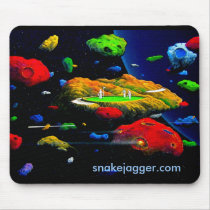 3-D Asteroid Golf Mousepad