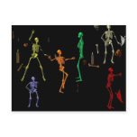 3-D Dancing Skeletons Post Card