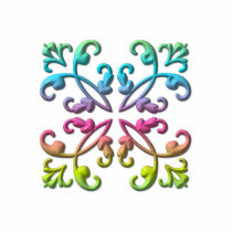 "3-D" Flourishes - Pastel multicolored Acrylic Cut Outs