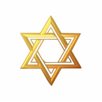 "3-D" Golden Star of David