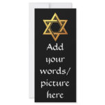 "3-D" Golden Star of David rack cards