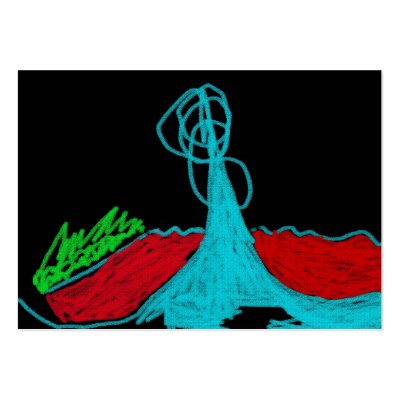 3-D lake geyser Business Card by Awesumpunk