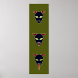 3 Demons Satan Tongue Green Print