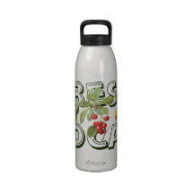 3 Different Botanical Fruit Designs by Redoute Drinking Bottle