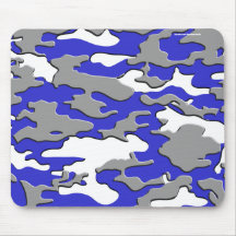 3 dimensional blue camo mousepad