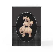 3 Elephants & 1 Duck Greeting Card