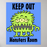 3 Eyed Mongo Monster Door Poster posters