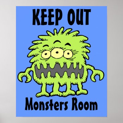 3 Eyed Mongo Monster Door Poster by 3DMOONMAN