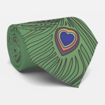 3 Feathers Peacock Tie For Weddings