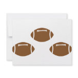3 footballs personalized invites