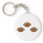 3 footballs keychains