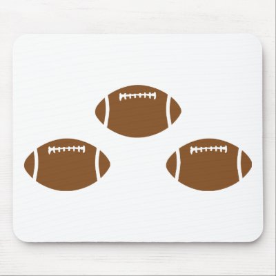 3 footballs mouse pad by Tomaniac