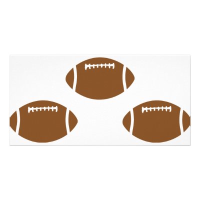 3 footballs personalized photo card by Tomaniac
