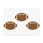 3 footballs postcards