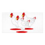 3 French Hens Custom Photo Card