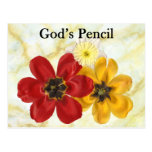 3 Gods Pencil Postcards