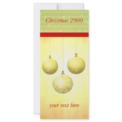 3 Gold Christmas Ornaments with Stars Rack Cards by samack