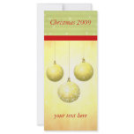 3 Gold Christmas Ornaments with Stars Rack Cards rack cards