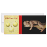 3 Gold Christmas Ornaments with Stars Rack Cards