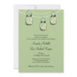 3 Hanging Mason Jars Wedding invitations