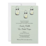3 Hanging Mason Jars Wedding invitations
