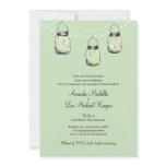 3 Hanging Mason Jars Wedding invitations