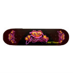 3 Hearts Be My Valentine neon sign Skateboard