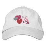 3 Hearts Love Love Love Embroidered Hats embroidered hats