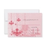 3 Honeysuckle Chandeliers Damask Wedding RSVP