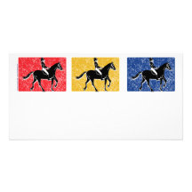 3-Horse-Riders Customized Photo Card