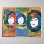 3 Jackie Kennedy painting Posters