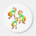 3 Kokopelli #36 Refrigerator Magnet