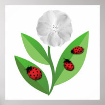 3 Ladybugs Print