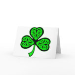3 Leaf Celtic Shamrock Greeting Card