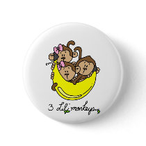 3 Li'l Monkeys Tshirts and Gifts Pins