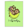 3 Li'l Monkeys Tshirts and Gifts Greeting Card