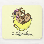 3 Li'l Monkeys Tshirts and Gifts Mouse Pad