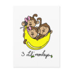 3 Li'l Monkeys Tshirts and Gifts Post Card