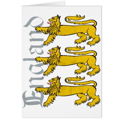 3 Lions England Greeting Cards by RawRock