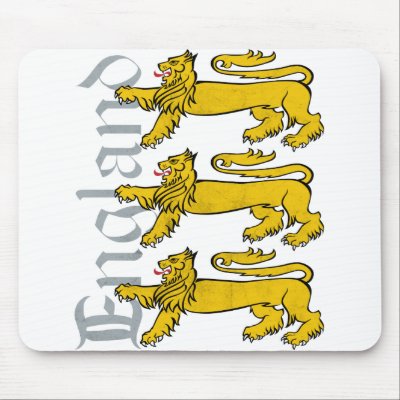 3 Lions England Mousepad by RawRock