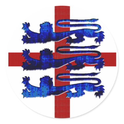 3 lions England St George's flag gifts Round Sticker by SoccerJersey
