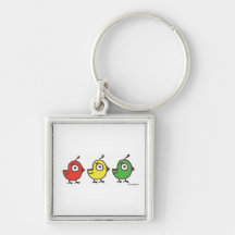 3 Little Birdies Keychain