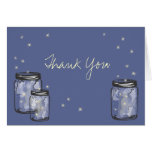 3 Mason Jars filled with Fireflies Greeting Cards