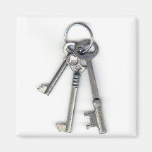 3 Old Keys Fridge Magnet